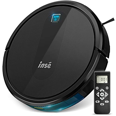 INSE Robot Aspirador E6 Aspirador Robotico con Succión de 2000 Pa,Superfino,Silencioso, Carga automática, 110 Minutos Runtime para Suelos Duros, Alfom