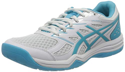 Asics Upcourt 4, Sneaker Mujer, Blanc Bleu Ciel, 40.5 EU