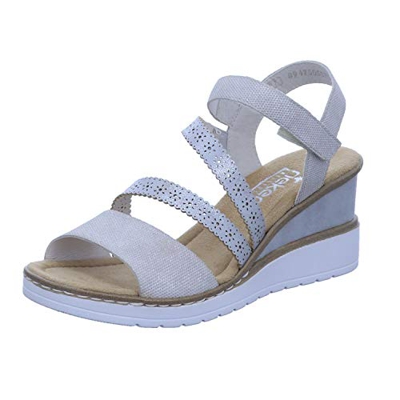 Rieker Frühjahr/Sommer V3551, Sandalias Punta Cerrada Mujer, Rosa (Perle/Ice 60), 41 EU