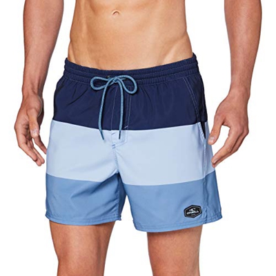 O'NEILL PM Horizon Shorts Boardshort Elasticated para Hombre, Hombre, Blue AOP W/White, XS