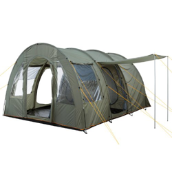 CampFeuer Tienda de Campaña Familiar Extragrande TúnelX I 4 Personas I Columna de Agua 5.000 mm I con 3 Entradas (Verde Oliva) características