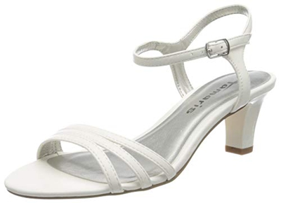 Tamaris 1-1-28362-24, Sandalia con Pulsera Mujer, Blanco White Matt 140, 37 EU