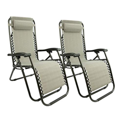 MaxxGarden - Juego de tumbonas para jardín, balcón y terraza - Tumbona plegable con respaldo ajustable - Tumbona plegable y soporta hasta 150 kg - Con precio