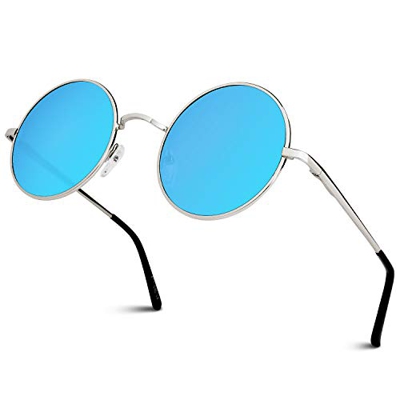 GQUEEN Classic Lennon Ronda gafas de sol polarizadas con protección UV400 MEZ1