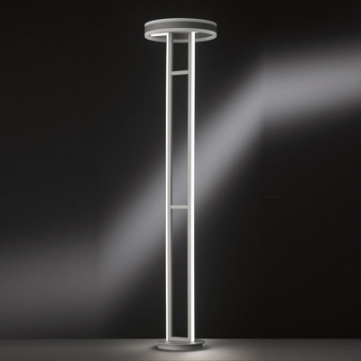 Lámpara de pie LED Kemi, control remoto, redondo