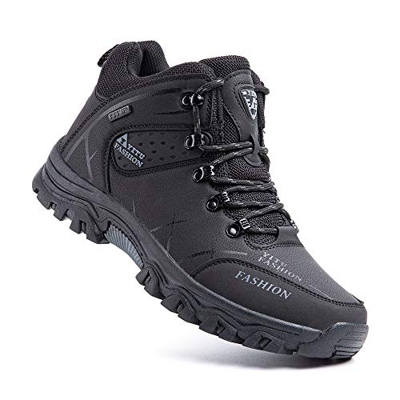Zapatillas Trekking Hombre Antideslizantes Zapatos de Senderismo Transpirable Botas Montaña Bajas al Aire Libre 4 Negro 43 EU