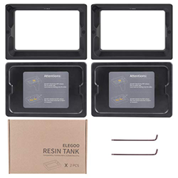 ELEGOO 2 PCS Metal Tanques de Resina para Impresora 3D ELEGOO Mars con FEP Película Preinstalado, 2 Tapas, y 2 Llaves Allen para ELEGOO Mars, Photon y precio
