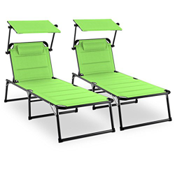 blumfeldt Amalfi Juicy Lime Set Tumbona Plegable con toldo para jardín (Acolchado y cojín para la Cabeza, Respaldo Regulable, Parasol, Juego 2 Comoda  precio