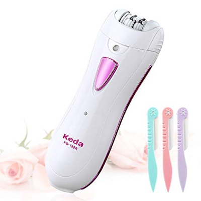 Depiladora, Depiladora Mujer con Luz LED, Depiladora Electrica Mujer Recargable Sin Cable, Depiladora Facial Mujer Aptas para Axilas, Piernas y Bikini