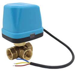 Valvula 3 vias motorizada 220v valvula de bola motorizada 3 vias 1/2 3/4 1 1-1/4 1-1/2 pulgada (DN15 1/2 pulgada) precio