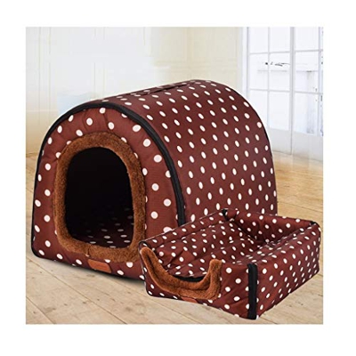 LVAB Cama para Mascotas Perro Grande Casa De Perro Invierno Mantener Caliente Lavable Cuatro Estaciones Perrera Interior Casa De Perro 6 Colores Tamañ