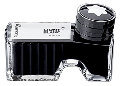 Montblanc 107755 Tintero Permanent Black – Tinta para pluma de alta calidad en lujoso diseño, 1 x 60 ml