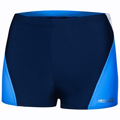 Aqua Speed Alex Mens Bañadores | Pantalones de baño para Hombres | Protección UV | 09. / 452 / Blanco Azul Marino | Tamaño: XL