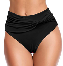 SHEKINI Mujer Bikini brasileña Traje de baño diseño retorcido Playa Estiramiento Sexy Bikini brasileño de Cintura Alta Braguita de Bikini (M, Twist-Ne características