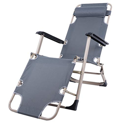 Greensen Tumbona de jardín reclinable y Plegable + reposacabezas extraíble, Silla de jardín Plegable, Silla de Camping Plegable para jardín, terraza, 