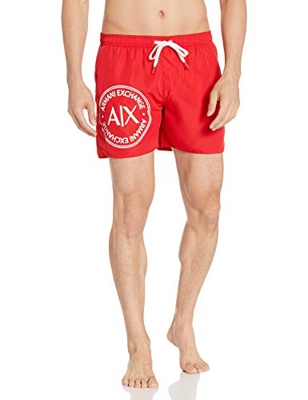 Armani Exchange 1st To Be Noticed Bañador, Rojo (Chinese Red - Chinese Red 18775), X-Large para Hombre