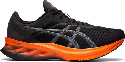 Asics Novablast grey carrier/orange black
