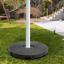 Ejoyous Soporte de sombrilla de 4 Piezas, Soporte de sombrilla de Forma Cuadrada/Abanico, para llenar con Arena/Agua (Base en Forma de Abanico), para  características