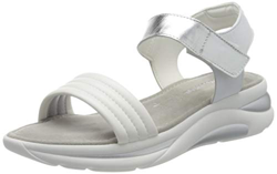 Tamaris 1-1-28233-24, Sandalia con Pulsera Mujer, Blanco White Silver 191, 37 EU precio