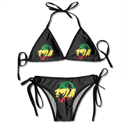 FUGVO Rasta Lion Boxing Bikini Mujer Trajes de baño Conjunto Ropa Interior Dos Piezas precio