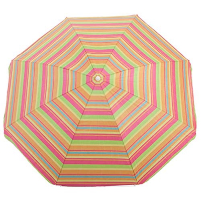 Sombrilla Playa Orientable Ø 180 cm. con Pincho Sombrilla Doble Asa 31 cm. y Percha Incluida (Naranja)