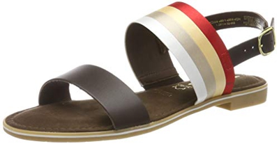 Tamaris 1-1-28114-32, Sandalia con Pulsera Mujer, Marrón (Mocca Combi 308), 39 EU