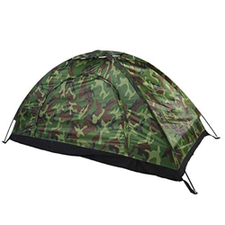 Tienda de campaña 2 Personas, Protección UV al Aire Libre Camuflaje Impermeable Una Persona Abrigos Tienda de campaña para Acampar Senderismo Viajes J en oferta