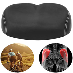 Sillín de Bicicleta ergonómico sin Nariz, cojín de Asiento de Bicicleta de Espuma de Cuero PU, amortiguación Transpirable cómoda y Suave Reemplazo de  precio