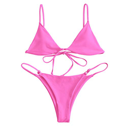 Zaful - Conjunto de bikini acolchado para mujer Rosa. M características