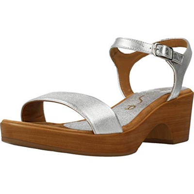 Unisa Sandalias Chanclas Mujer Irita 20 para Mujer Plateado 38 EU