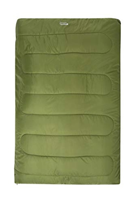 Mountain Warehouse Basecamp 200 Bolso Durmiente Doble - fácil embalar el Bolso Que acampa, colchón Aislado, Cama Lavable de la máquina Lima Talla únic