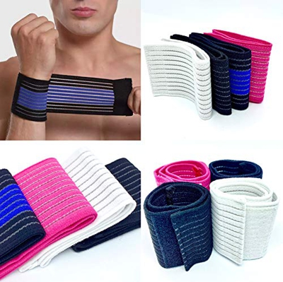 Muñequera y codo, tobillera deportiva para artritis, tendones, esguinces, NHS (azul y negro)