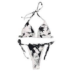 Conjunto De Bikini De TriáNgulo con CordóN CeñIdo Tie Dye para Mujer Traje De BañO De 2/3 Piezas （S-XL） precio
