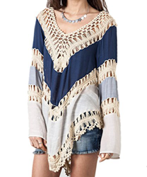 AiJump Crochet Túnica Vestido de Playa Kimonos Pareos Mujer Bohemia Verano Camisa en oferta