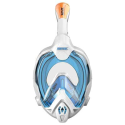 SEAC Fun máscara de Snorkel Integral para niños 10+ y Caras pequeñas, liberación rápida, Juventud Unisex, Blanco/Anaranjado, XS características