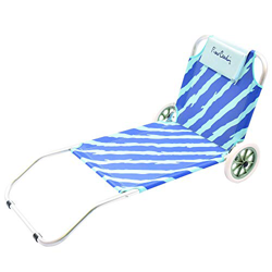 Pierre Cardin, Celeste, línea Haiti, Playa de Lión, con Ruedas, con Parasol, Playa y Piscina, 145 x 63 x 15 cm precio