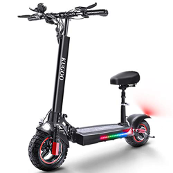 Patinete Eléctrico Adultos con Asiento, 500W 16Ah, 45 Km/h, 55 Km Alcance, Neumáticos Todo Terreno de 10", Scooter Eléctrico Plegable con Doble Sistem características