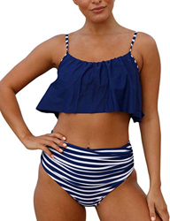 UMIPUBO Conjunto de Bikini Mujer Top Flounce Bikini Verano Sexy Traje de Baño Bikini Flexiones Volantes Correas de Espagueti Bañador precio