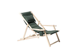 Tumbona de jardín de Madera, Tumbona Plegable, Tumbona de Playa con Cojines, sillón de relajación, Impermeable, Estructura sólida, (Verde) características