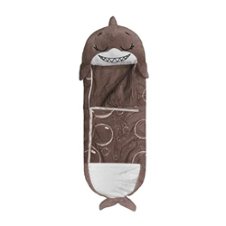 miraculocy Saco De Dormir para Niños con Almohada, Saco De Dormir De Terciopelo Lavable, Todas Las Estaciones, Tiburón Mariquita Dragón Husky para Niñ en oferta