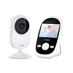 Ltteny Vigilabebes con Camara y Intercomunicador,LCD TFT de 2,4 ''de Bebé Monitor con Visión Nocturna,Audio Bidireccional,4 Canciones de Cuna,Desperta precio