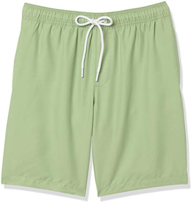 Amazon Essentials Bañador de 9"de secado rápido fashion-swim-trunks, Verde salvia, US L (EU L)