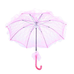 Gaoominy Bride Boda Hecha A Mano para Ni？as De Flores Battenburg Encaje Sombrilla Boda Sombrilla Rosa en oferta