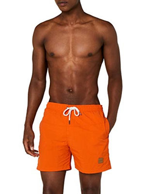 Urban Classics Block Swim Shorts Bañador de natación, Naranja (Rust Orange), Large para Hombre