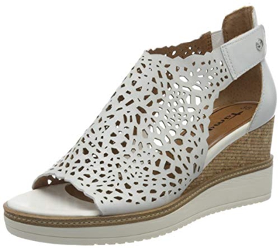 Tamaris 1-1-28316-24, Sandalia con Pulsera Mujer, Color Blanco 100, 41 EU