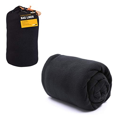 Sábana para Saco de Dormir Tipo Forro Polar Milestone Camping - Negro