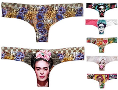 "N/A" Braga Bikini Traje de baño de Mujer/Corte brasileña sin Costuras Corte Laser/Ropa Moda Mujer (Frida-Flores, S-M)