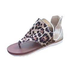 Sandalias Mujer Verano 2020 Cuña Fondo Plano Sandalias Punta Abierta Cuero Retro Zapatos Tacón Plano Casuales Cómodas Mujeres Zapatillas de Playa con  características