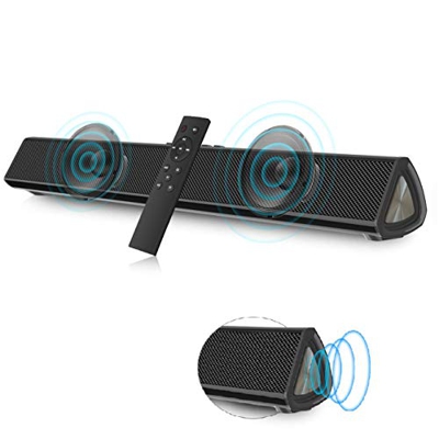 VANZEV Barra de Sonido para TV Ordenador 20W Mini Soundbar Altavoces Bluetooth 5.0 con Control Remoto, Compacta y Portátil Inalámbrico, Soporte Conexi