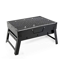 Ikaif Parrilla De Barbacoa, Mini Parrilla De Carbón Portátil, Plegable De Acero Inoxidable, Ideal para Cocinar Al Aire Libre Camping Picnic Barbacoa ( en oferta